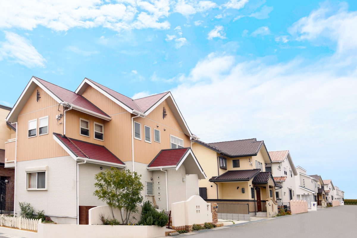 庭付き一戸建ての外観